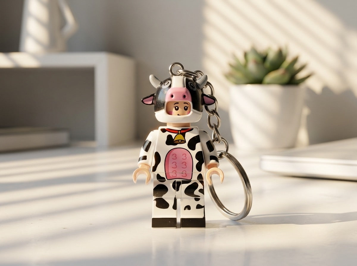 İnek Kostüm Minifigür Anahtarlık