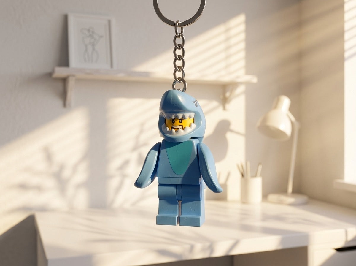 Köpek Balığı Mavi Minifigür Anahtarlık