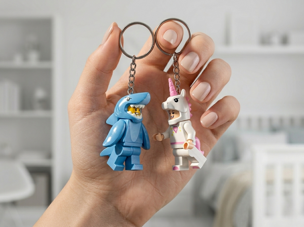 Köpek Balığı & Unicorn Çift Minifigür Anahtarlık