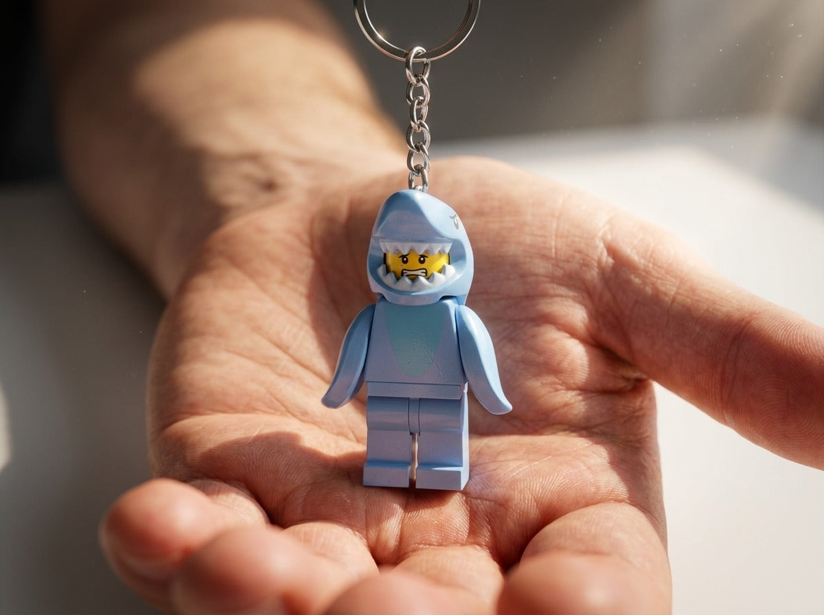 Köpek Balığı Mavi Minifigür Anahtarlık