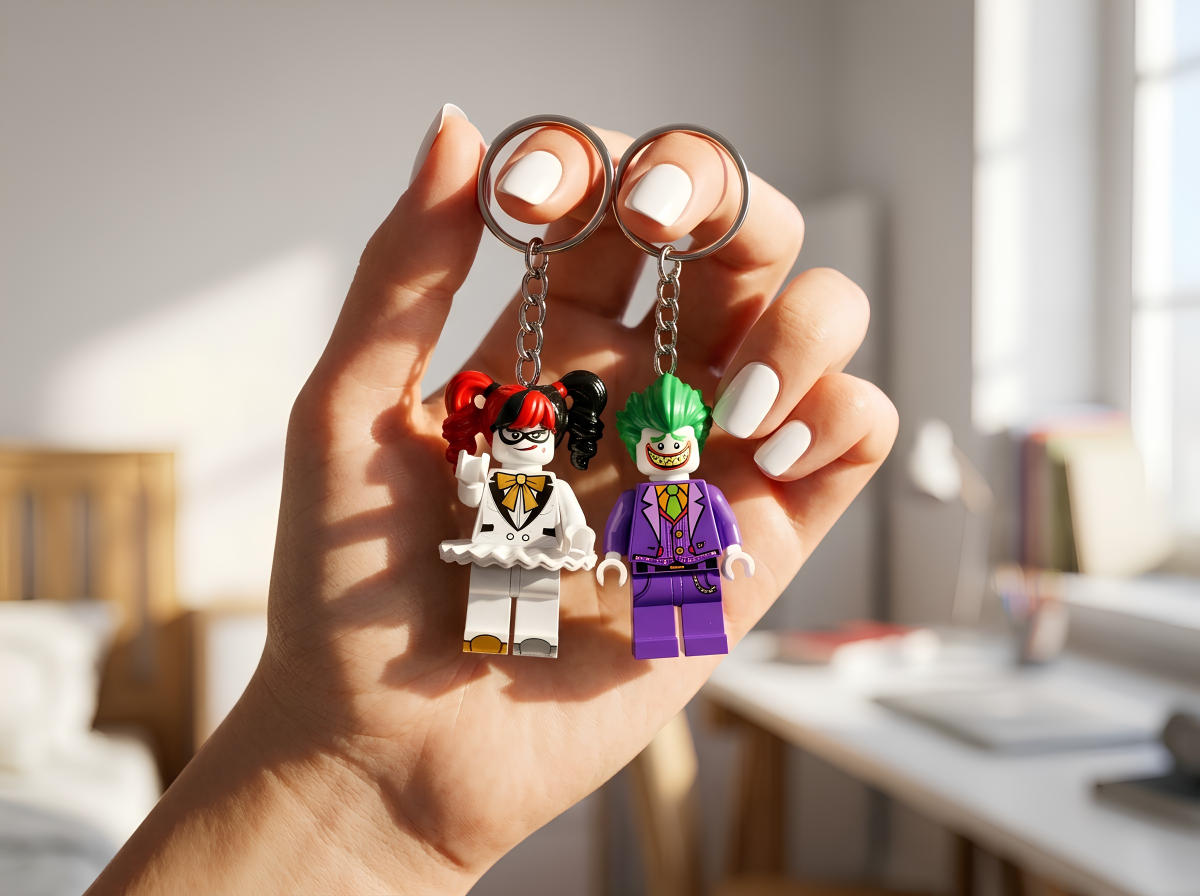 Joker & Harley Quinn Çift Minifigür Anahtarlık