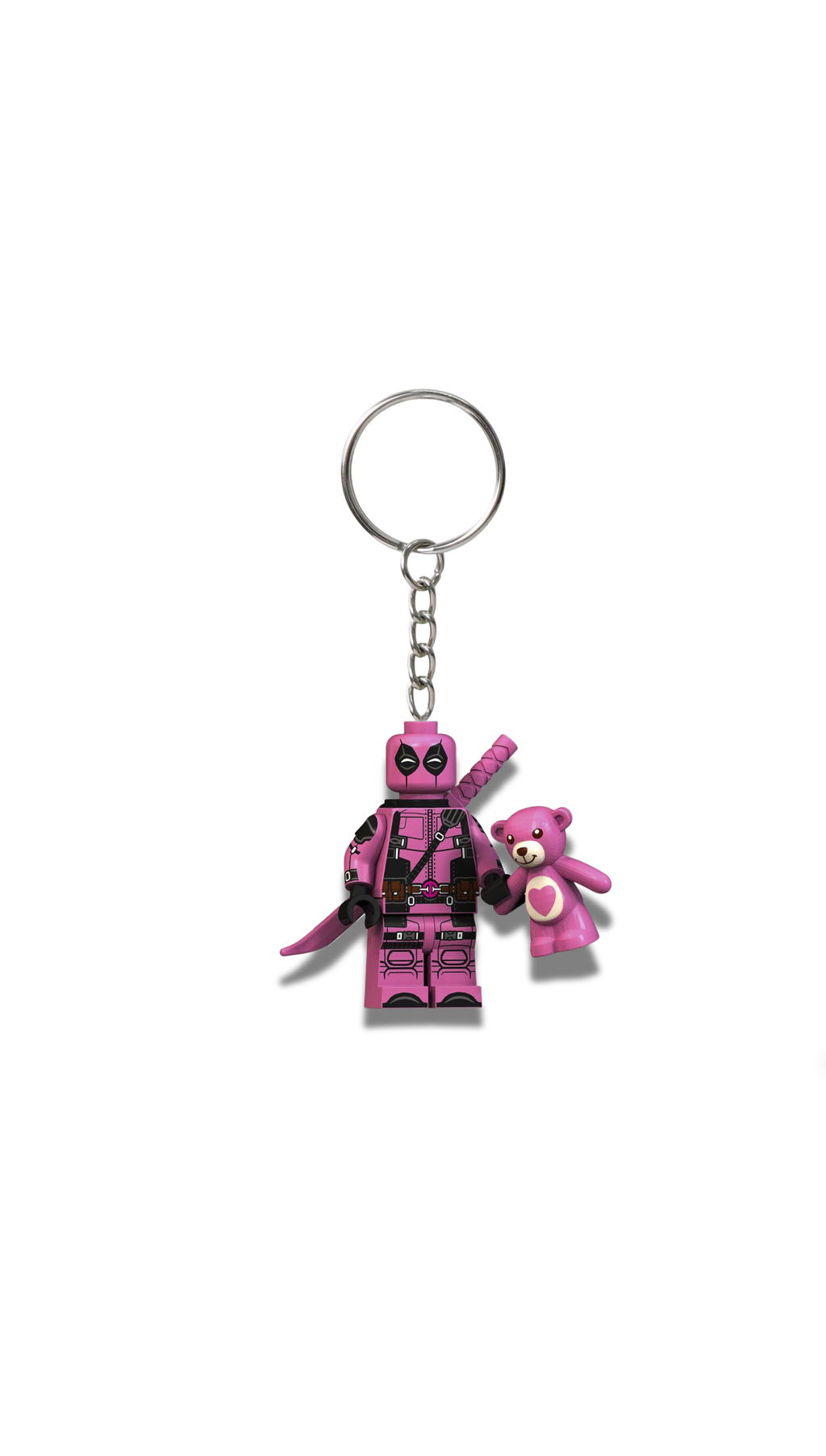 Deadpool Minifigür Pembe Anahtarlık