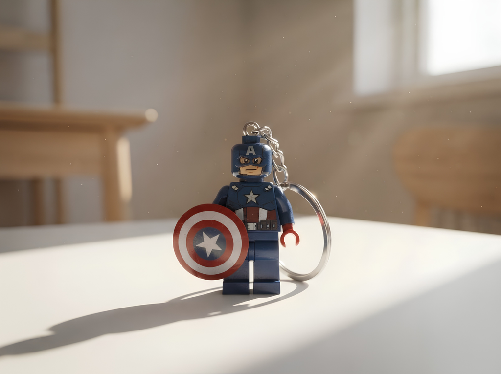 Captain America Minifigür Anahtarlık