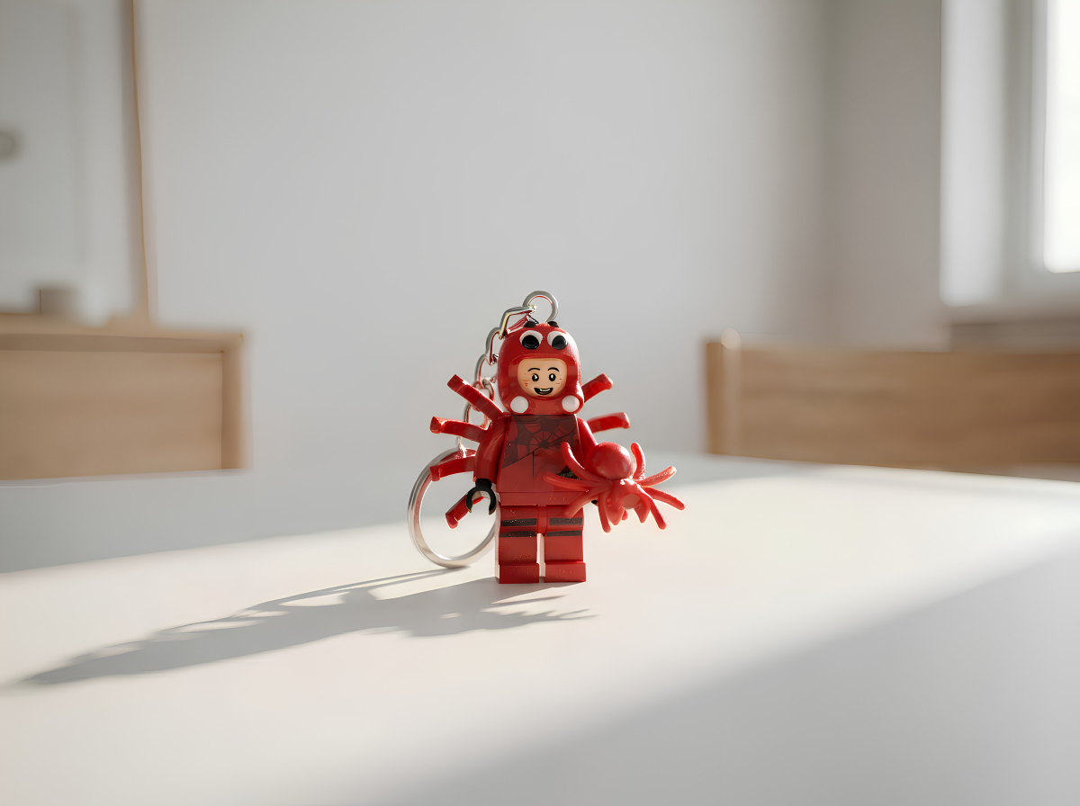 Örümcek Kostüm Minifigür Anahtarlık