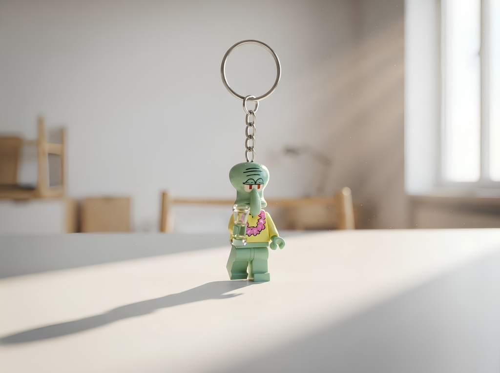 Sünger Bob Squidward Minifigür Anahtarlık