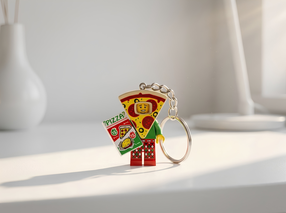 Pizza Adam Minifigür Anahtarlık